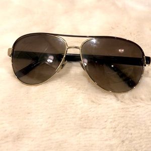 Gucci aviator sunglasses brown with gold trim